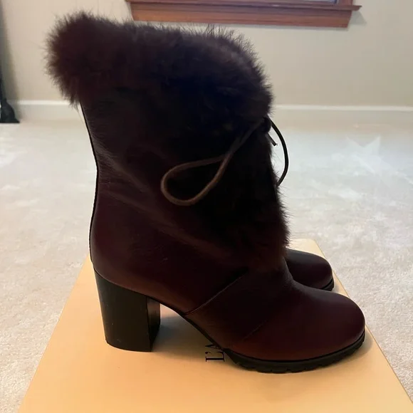 Elegant Fur-Trimmed Winter Boots - Picture 4 of 5